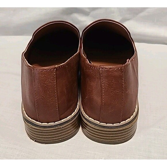 Indigo Rd Brown Cognac Tan Camel Hopeful Slip On Faux Leather Loafer Flat Shoe 9 - Picture 4 of 7